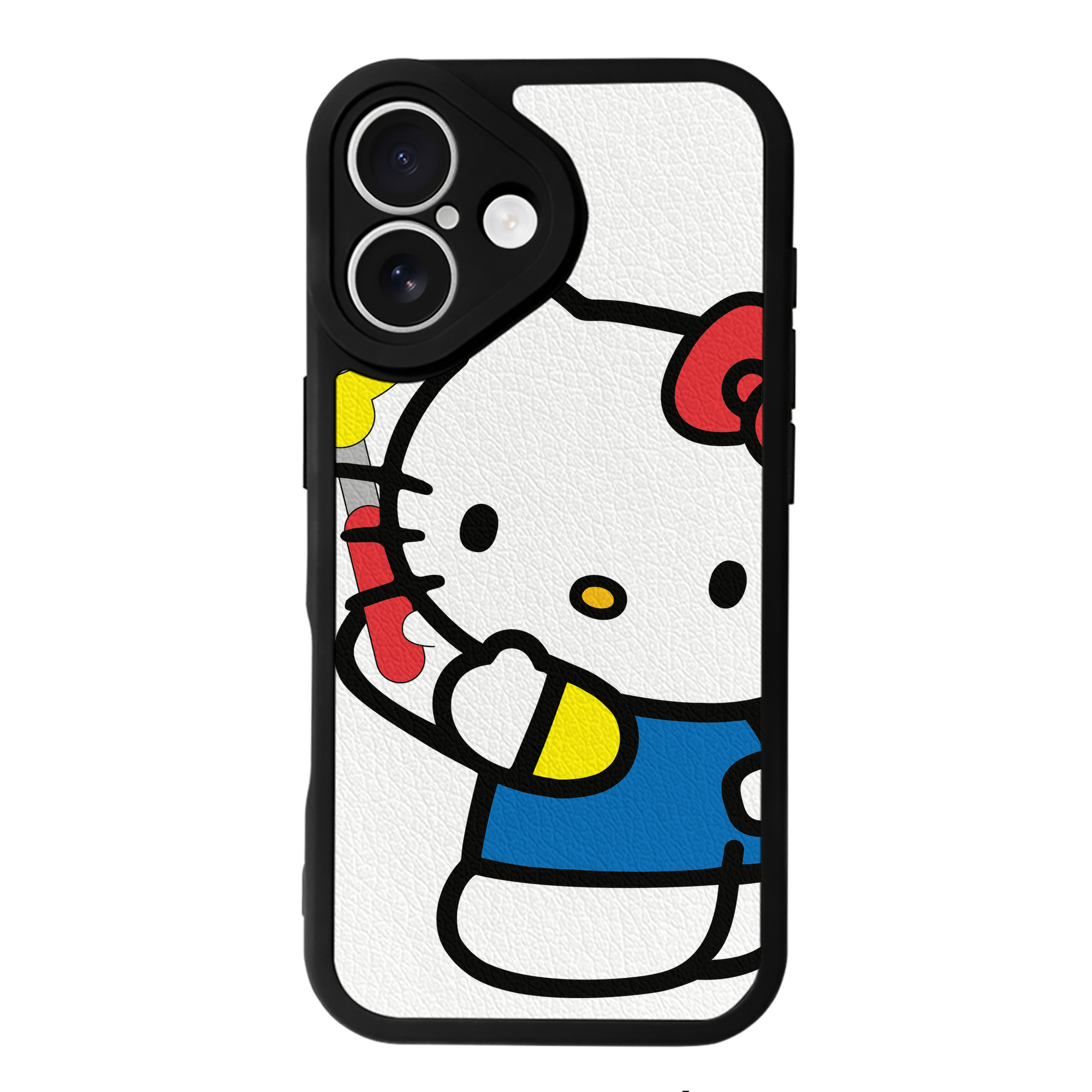 （画像用） Hello Kitty ハローキティ 【iPhone 16シリーズ対応】シリコンスマホケース（レザー調） 材質：シリコン